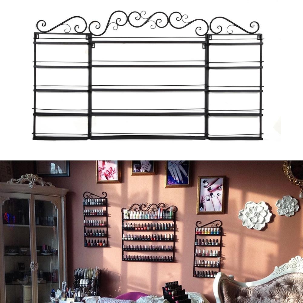 thumbnail image 2 of Estante/juego de esmalte estante de pared de exhibición para tienda de uñas de acero inoxidable de 5 capas 3 uds., 2 of 9